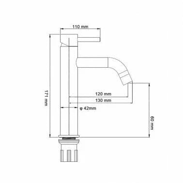 Lucid Pin Lever-Basin Mixer CH0150.BM