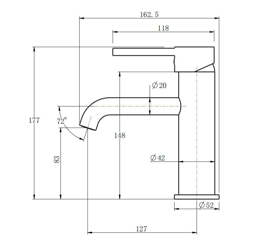 Lucid Pin Lever-Basin Mixer BUGM0150.BM
