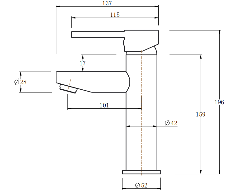 Lucid Pin Lever-Basin Mixer CH0123-H.BM