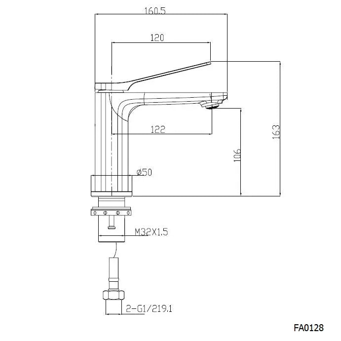 Rushy-Basin Mixer CH0128.BM