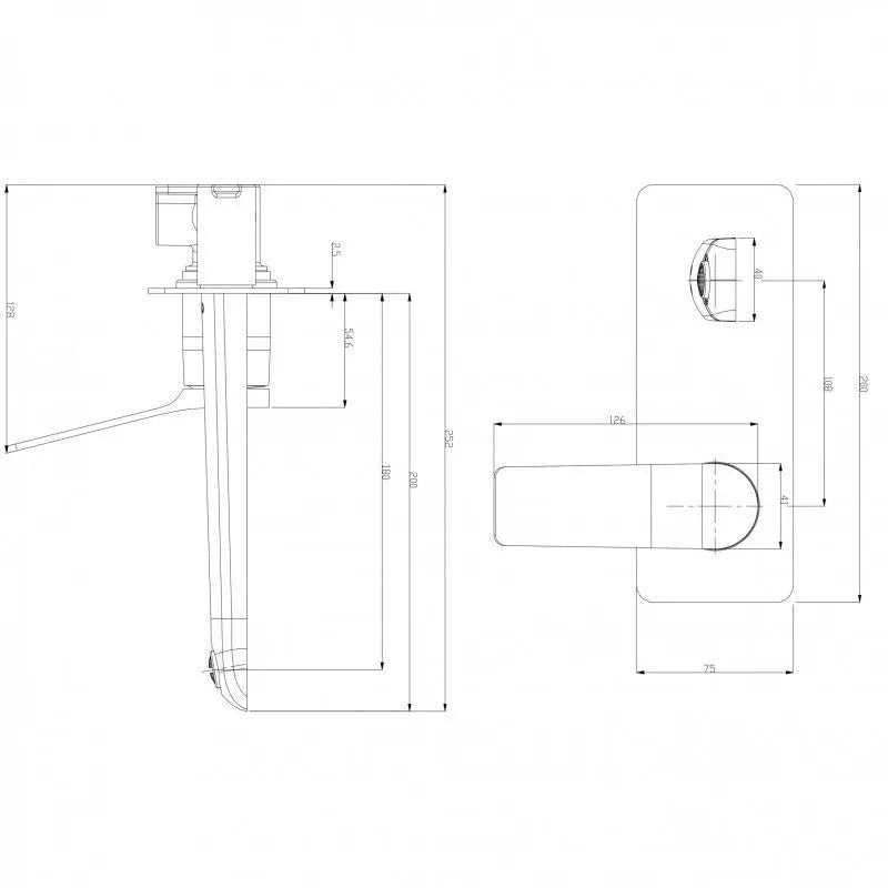 Rushy-Wall Mixer with Spout CH0153-2-EX.BM