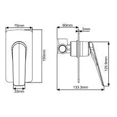 Au-Shower Mixer CH0164.ST