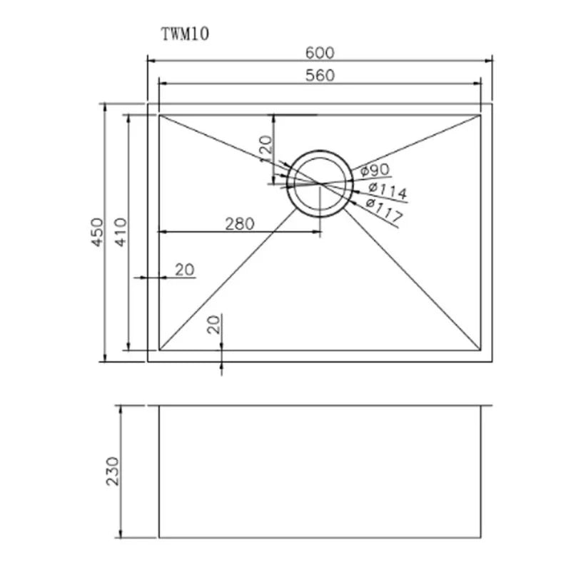 Stainless Steel Kitchen Sink GM6045-P.KS