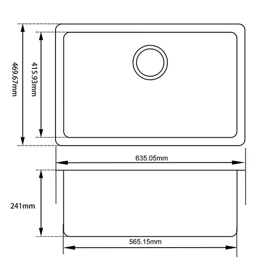 Arete Stone Kitchen Sink OX6347.KS