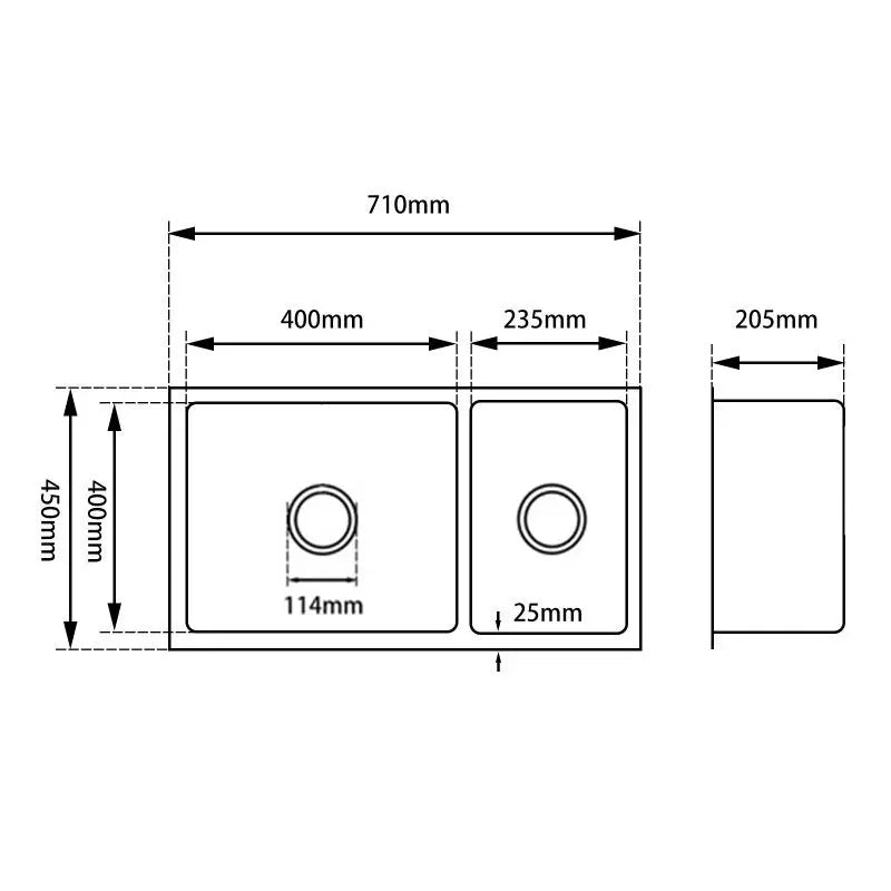 Stainless Steel Kitchen Sink OX7145R.KS