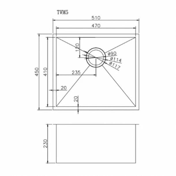 Stainless Steel Kitchen Sink TWM5